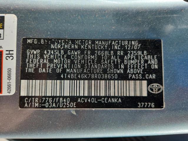 2008 TOYOTA CAMRY CE #3280486158