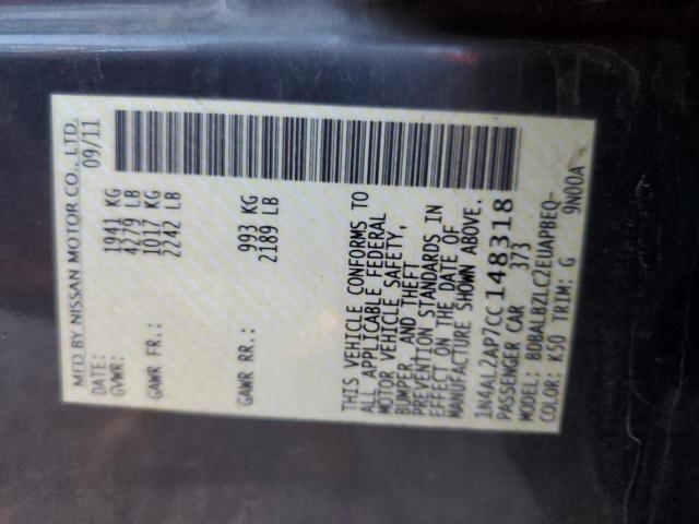 2012 NISSAN ALTIMA 2.5 - 1N4AL2AP7CC148318