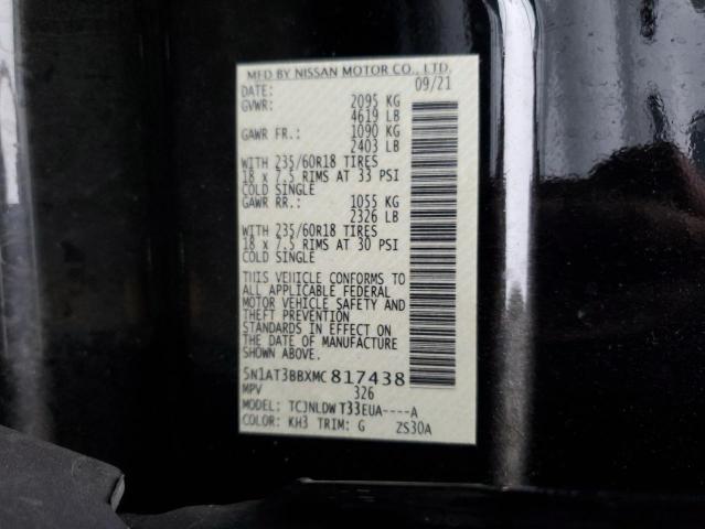 2021 NISSAN ROGUE SV #3304633967