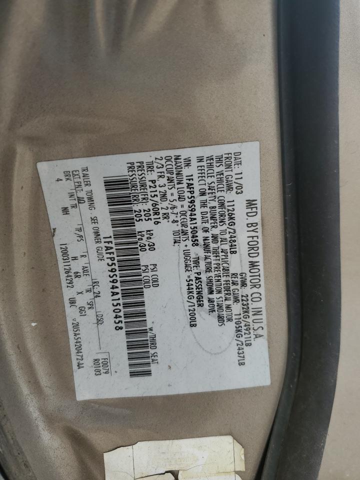 Lot #3285994806 2004 FORD TAURUS SEL