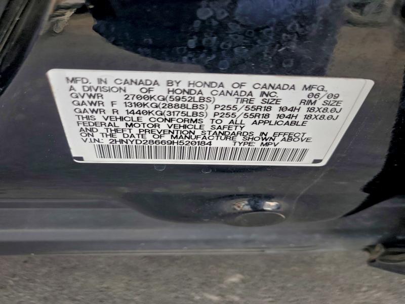 2009 ACURA MDX TECHNO #3298072140