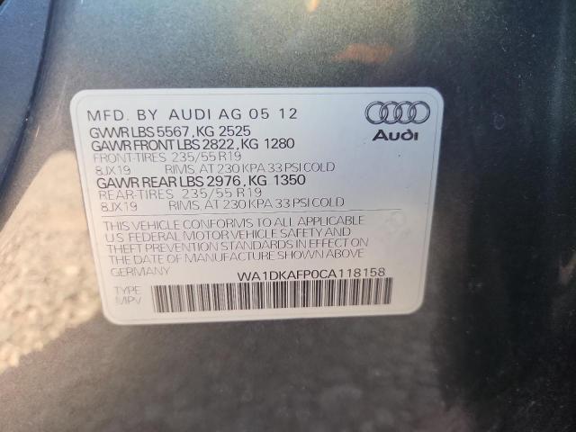 2012 AUDI Q5 PREMIUM #3302013058