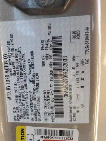 2015 FORD FUSION TIT - 3FA6P0K90FR232033