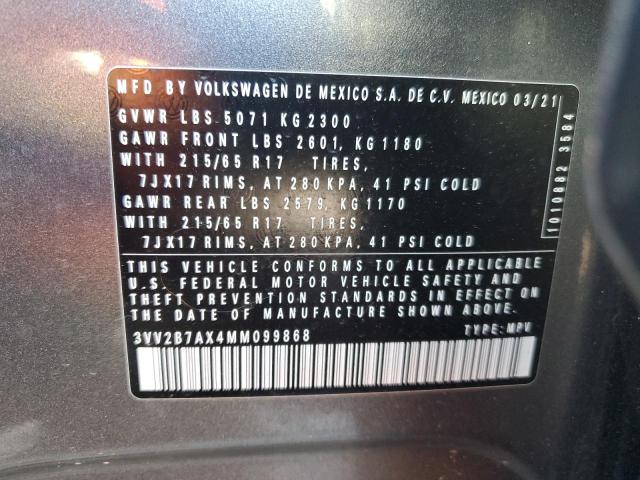 2021 VOLKSWAGEN TIGUAN SE #3287592042