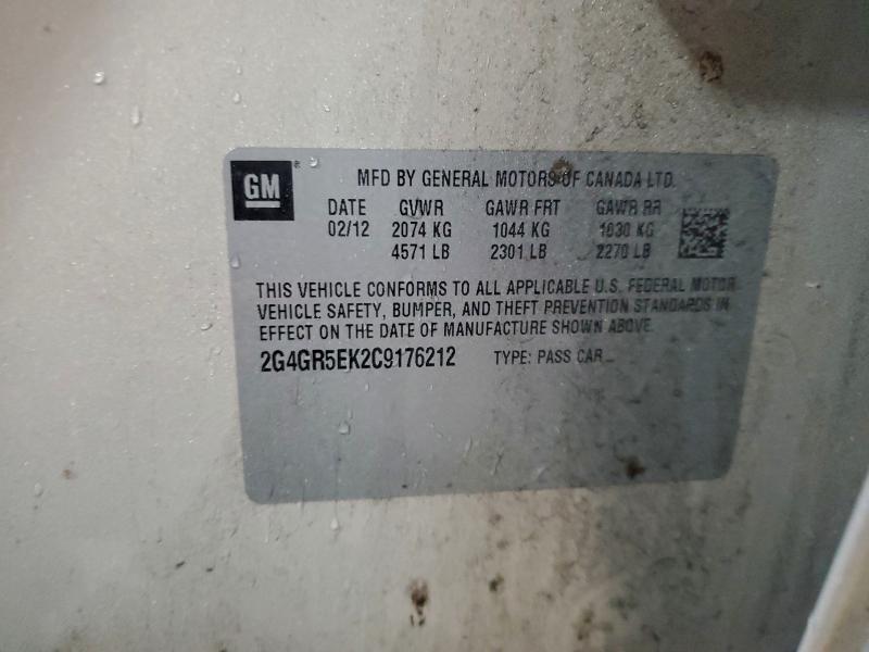 2012 BUICK REGAL #3303960709