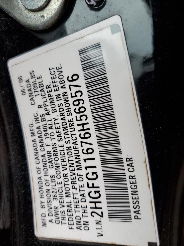 Lot #3291239957 2006 HONDA CIVIC LX