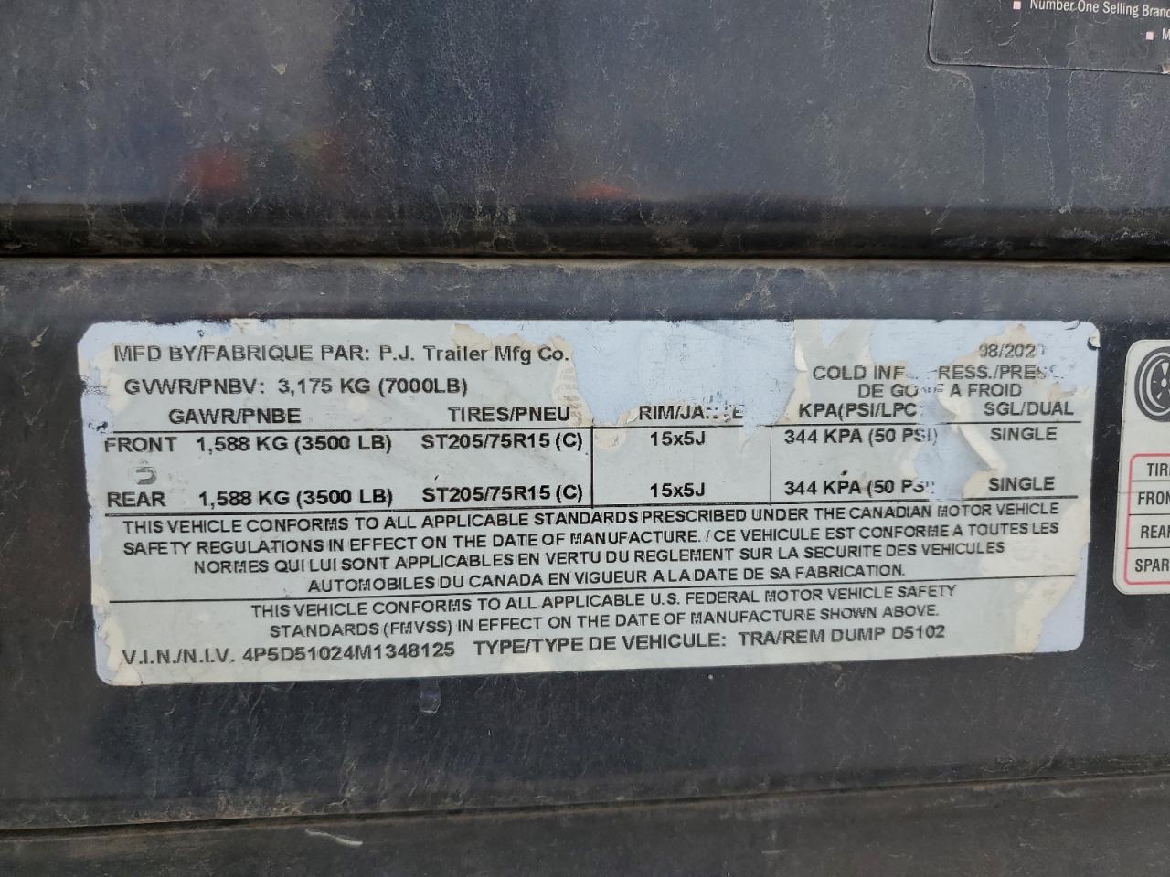 Lot #3281704893 2021 PJ DUMP TRAIL