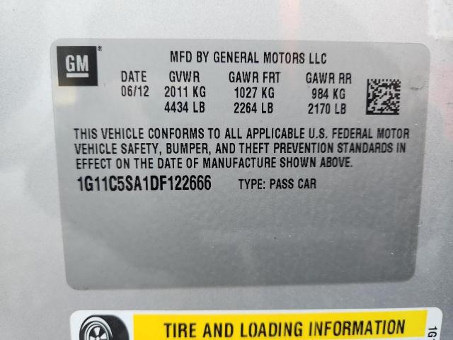 2013 CHEVROLET MALIBU 1LT - 1G11C5SA1DF122666