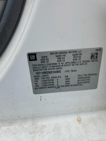 2016 GMC SIERRA C25 #3309629060