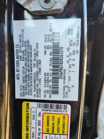 2013 FORD FUSION S #3296305487