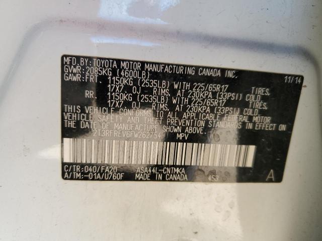 2015 TOYOTA RAV4 XLE - 2T3RFREV6FW262754