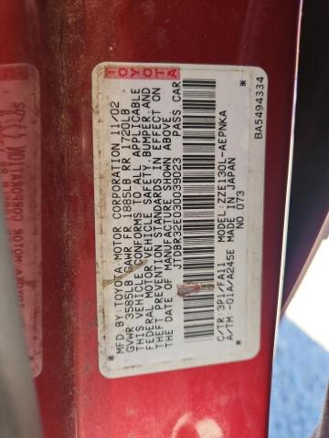 2003 TOYOTA COROLLA CE #3302842892