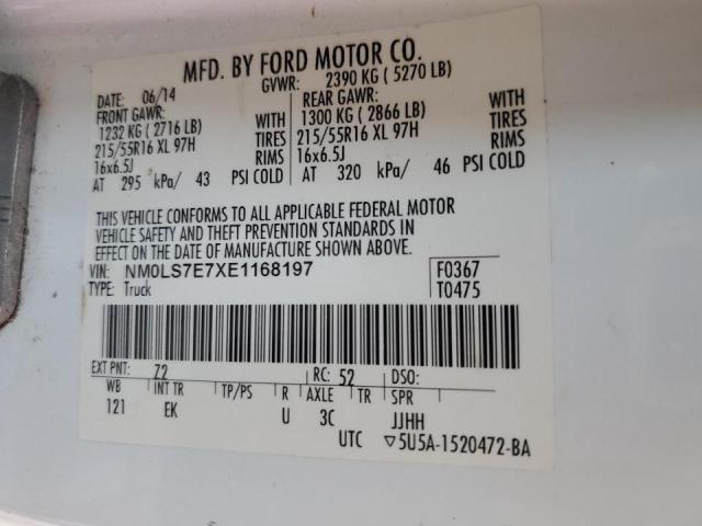 2014 FORD TRANSIT CO #3287686029