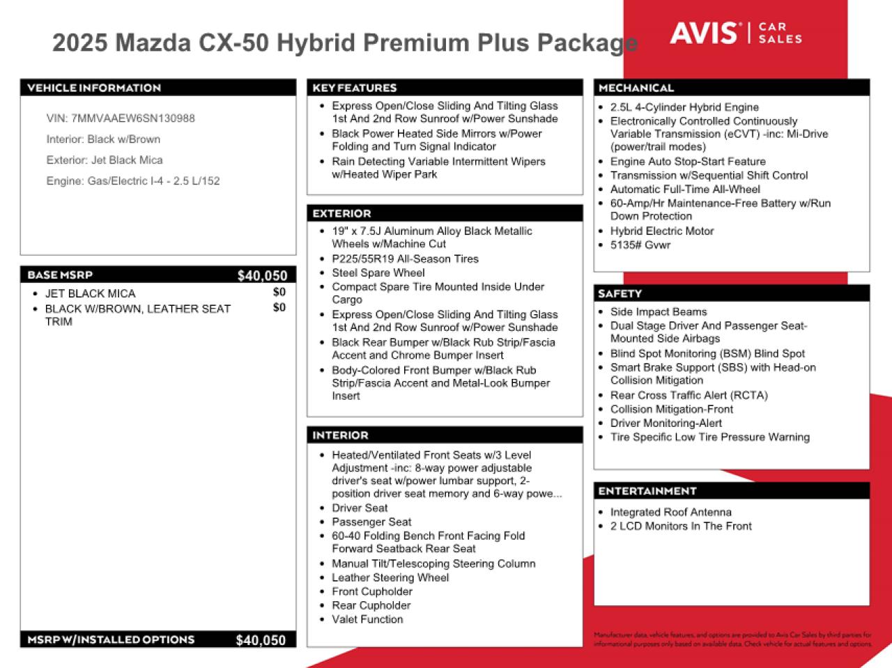 MAZDA CX-50 PREMIUM PLUS