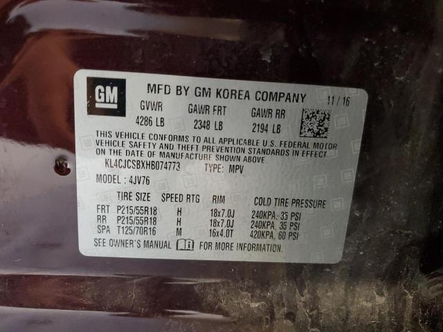 2017 BUICK ENCORE ESS - KL4CJCSBXHB074773