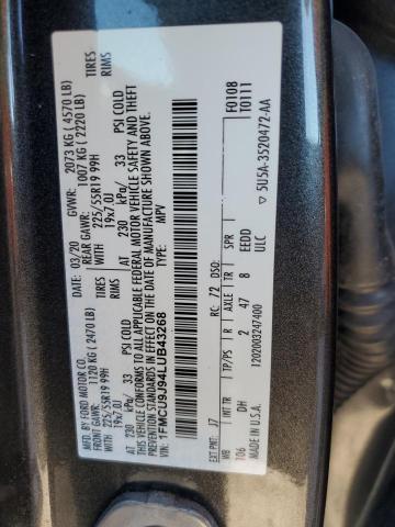 2020 FORD ESCAPE TIT - 1FMCU9J94LUB43268