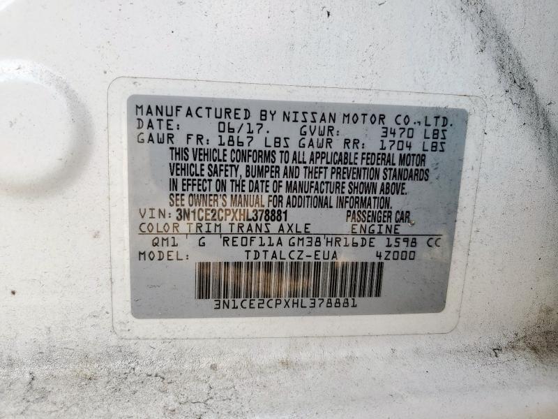 2017 NISSAN VERSA NOTE #3304505448