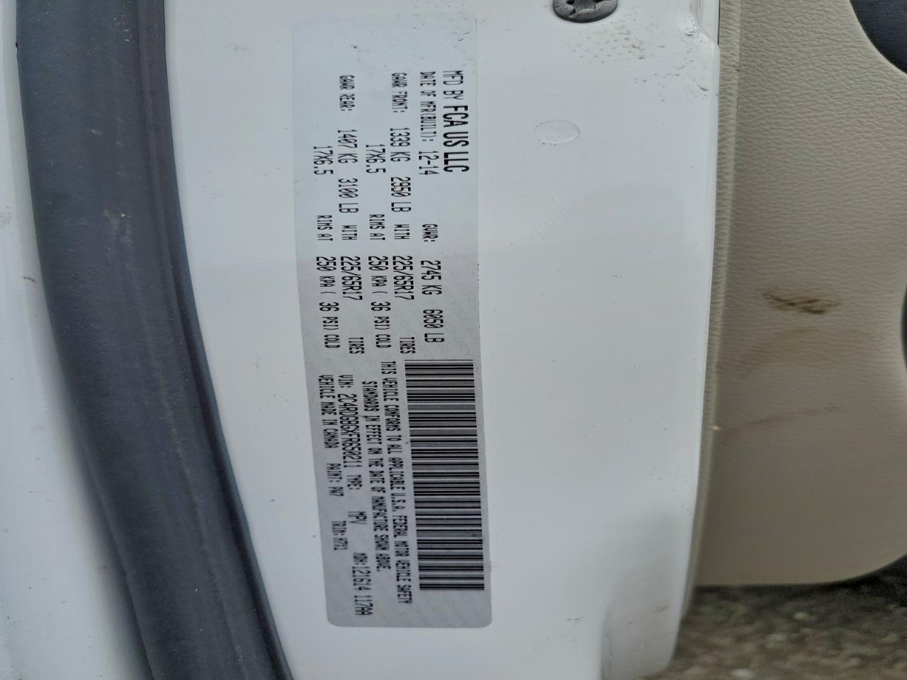 Lot #3317830241 2015 DODGE GRAND CARA