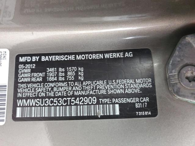 2012 MINI COOPER #3294075974