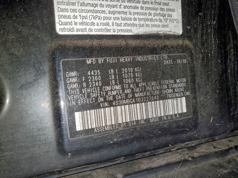 2011 SUBARU LEGACY 2.5 #3296337447