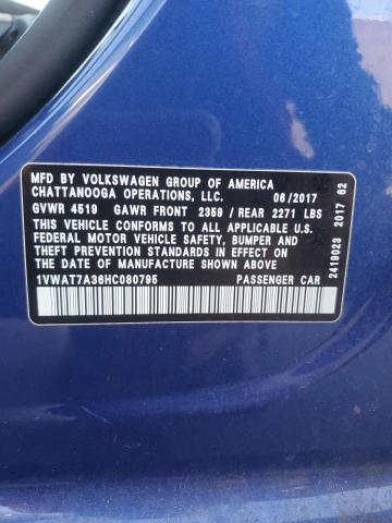 2017 VOLKSWAGEN PASSAT S #3303904687