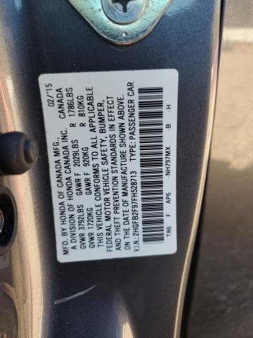 2015 HONDA CIVIC EXL #3292589875