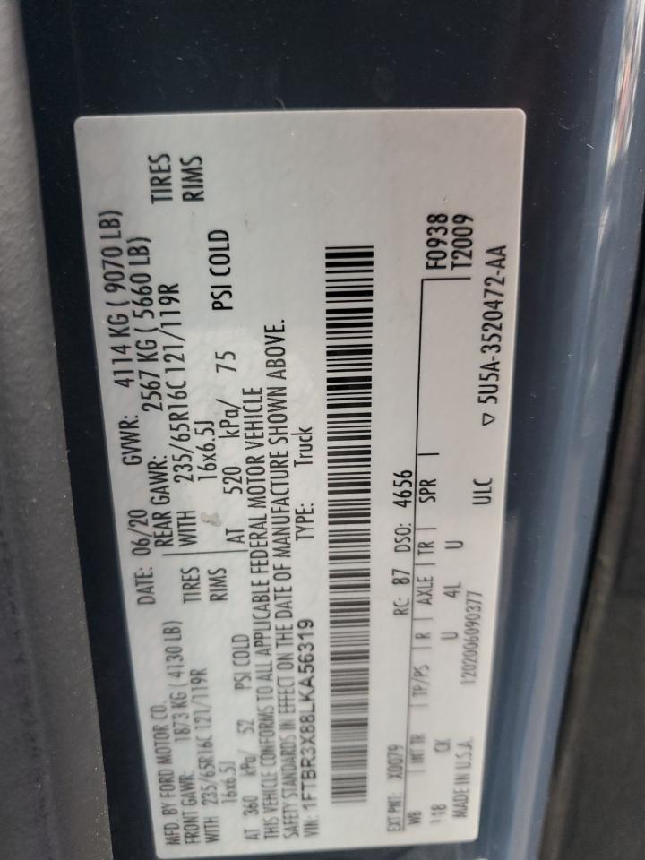 Lot #3312251860 2020 FORD TRANSIT T-