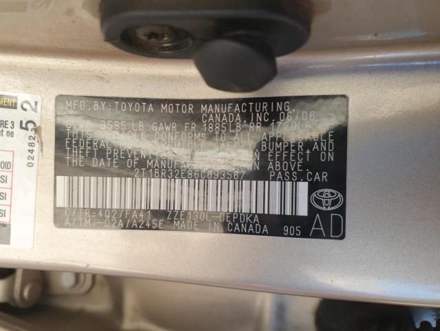 2006 TOYOTA COROLLA CE #3291238957
