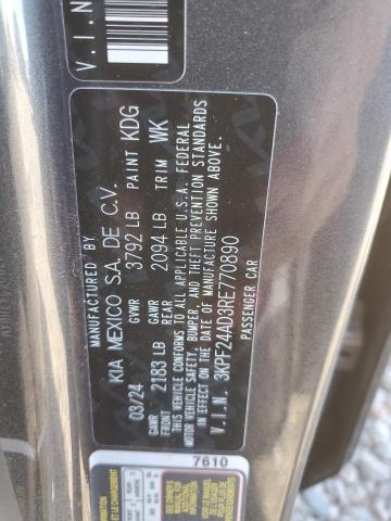 2024 KIA FORTE LX #3301863966