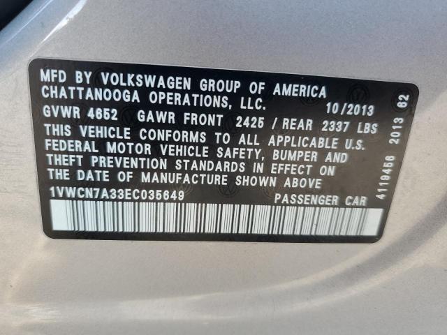 2014 VOLKSWAGEN PASSAT SEL #3292515701