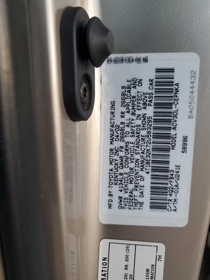 Lot #3302824960 2002 TOYOTA CAMRY LE