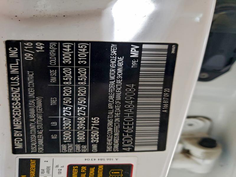 2017 MERCEDES-BENZ GLS 450 4M #3302847919