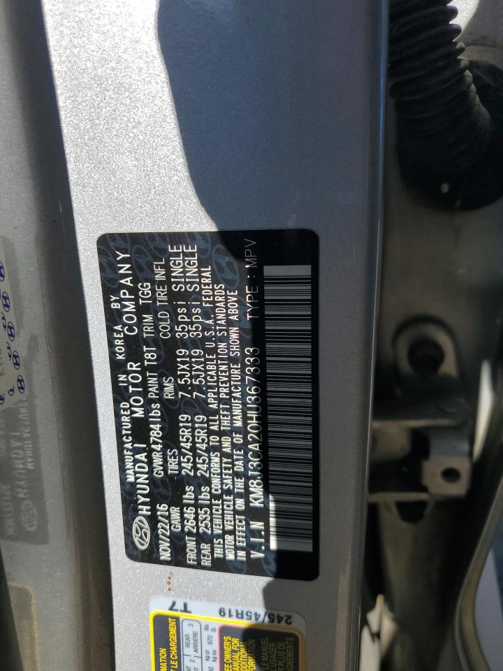 Lot #3316066301 2017 HYUNDAI TUCSON LIM