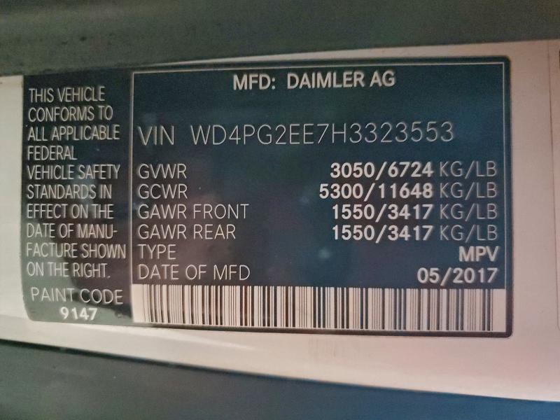 2017 MERCEDES-BENZ METRIS #3294538619