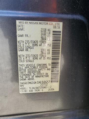 2016 NISSAN MURANO S #3313344052