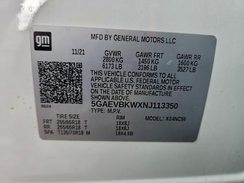 2022 BUICK ENCLAVE PR #3303956689