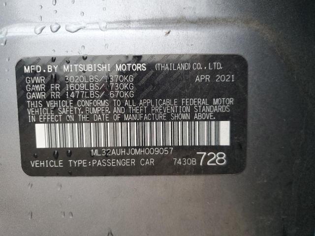 2021 MITSUBISHI MIRAGE ES #3292508709