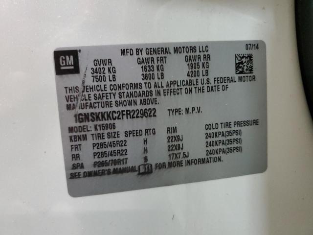 2015 CHEVROLET SUBURBAN K - 1GNSKKKC2FR229622