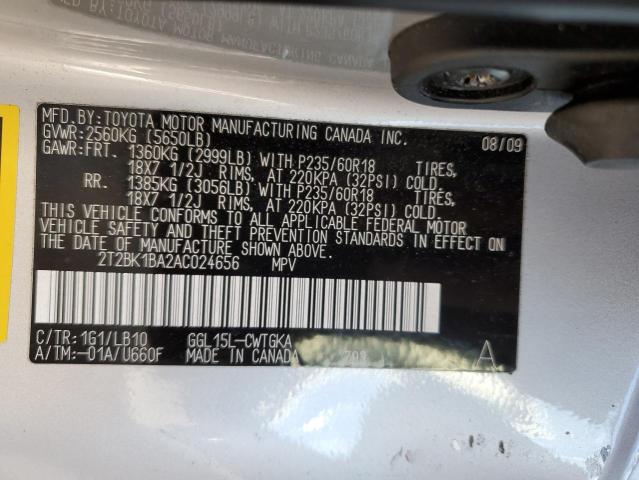 2010 LEXUS RX 350 - 2T2BK1BA2AC024656