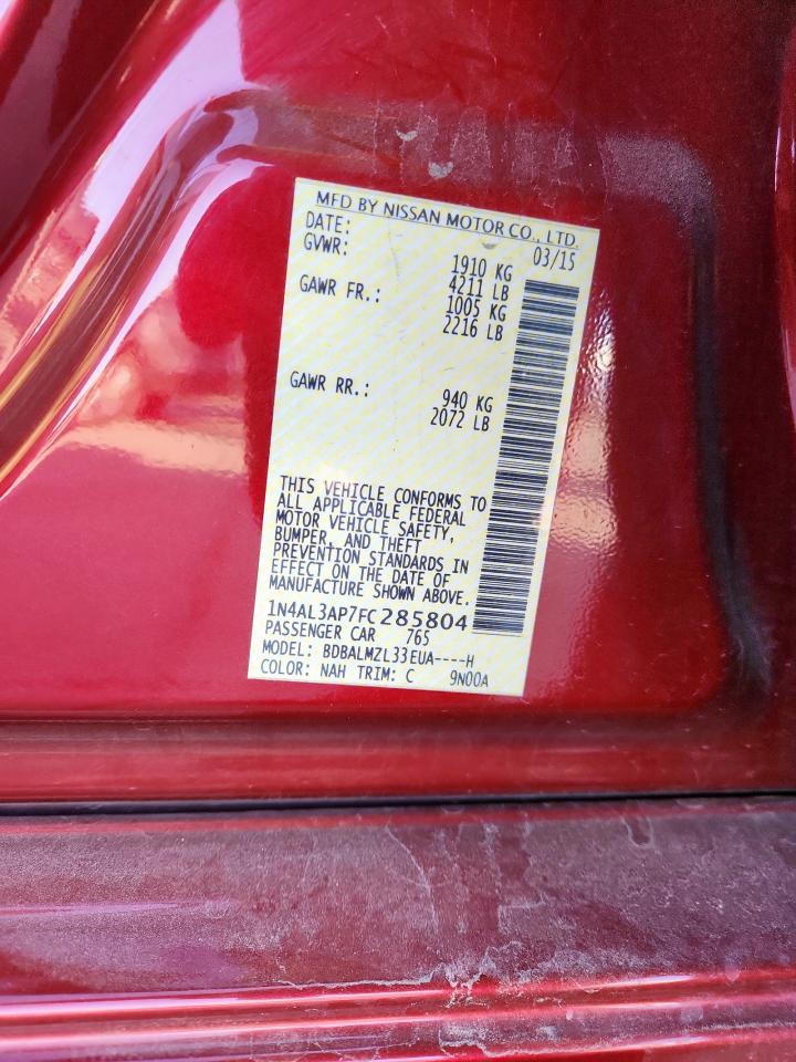 Lot #3290352771 2015 NISSAN ALTIMA 2.5