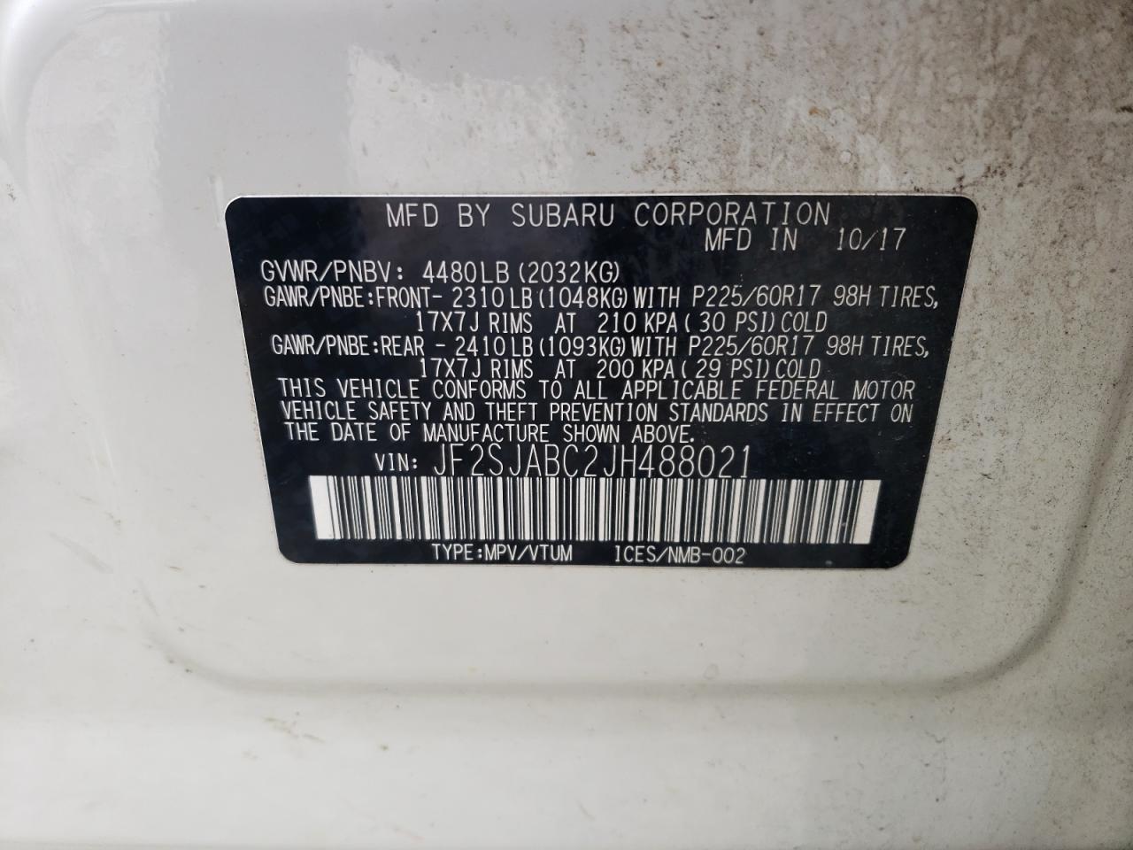 SUBARU FORESTER 2.5I