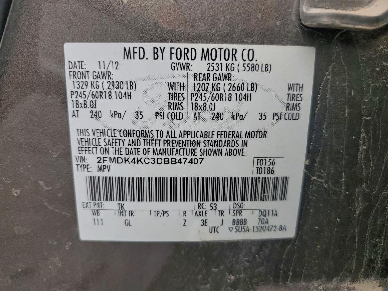 2013 FORD EDGE LIMIT #3298083156