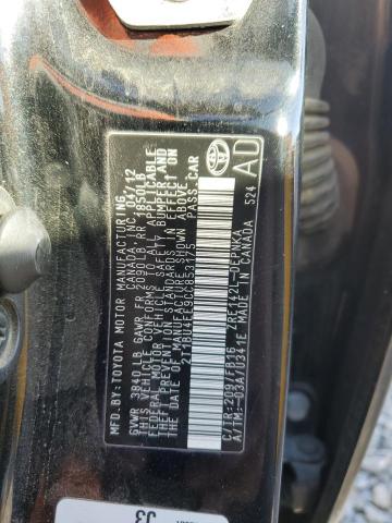 2012 TOYOTA COROLLA BA #3309705870