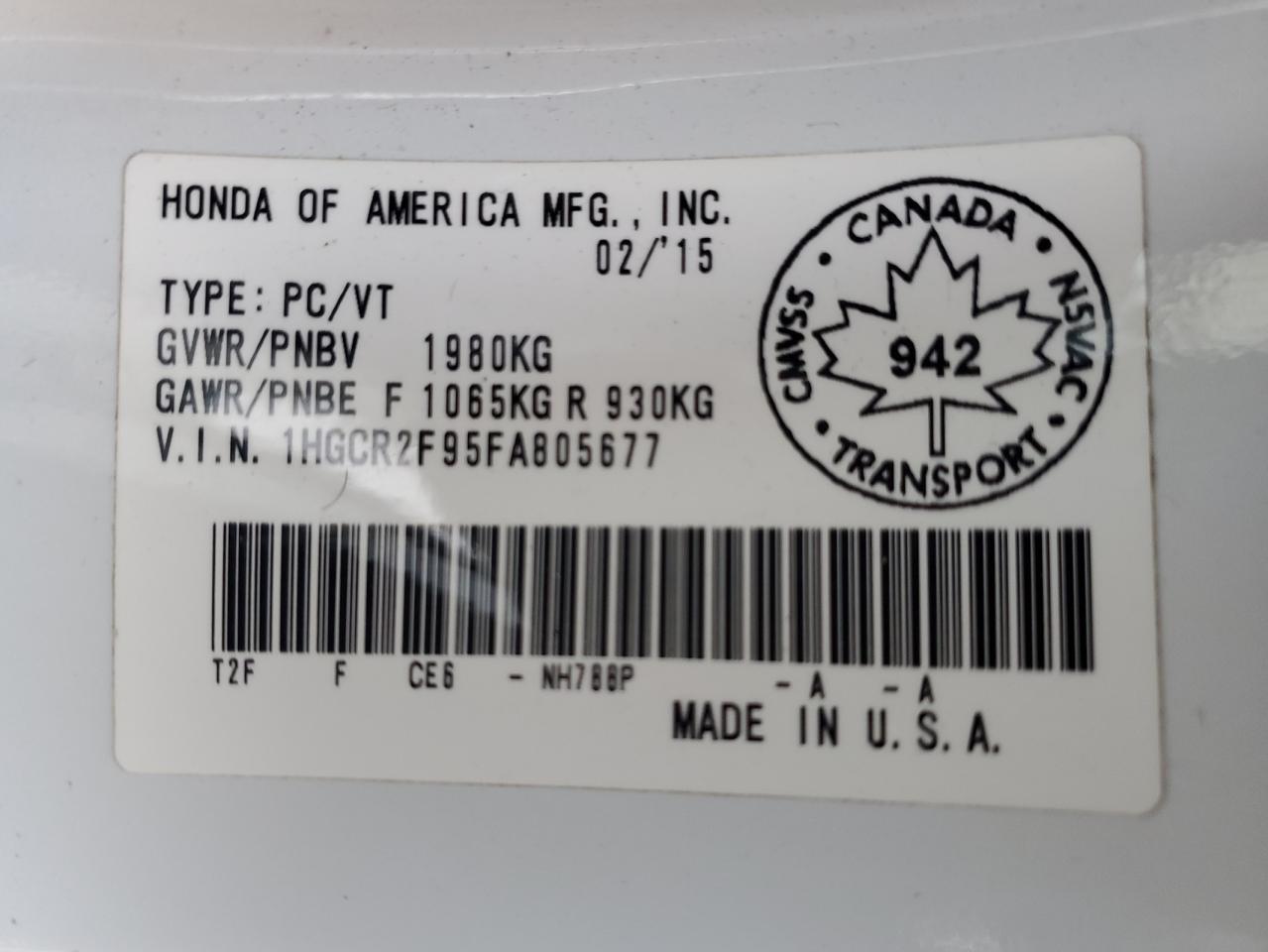 HONDA ACCORD TOURING