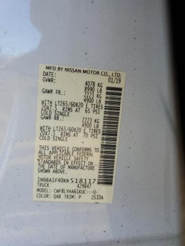 2019 NISSAN TITAN XD S #3316877109