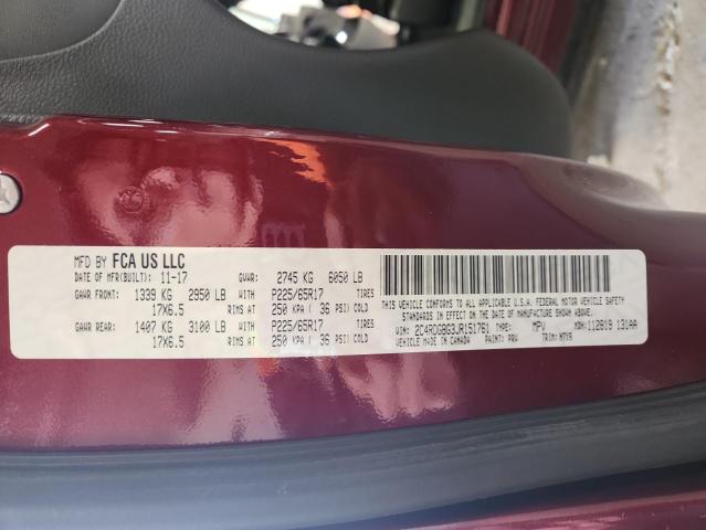 2018 DODGE GRAND CARA - 2C4RDGBG3JR151761