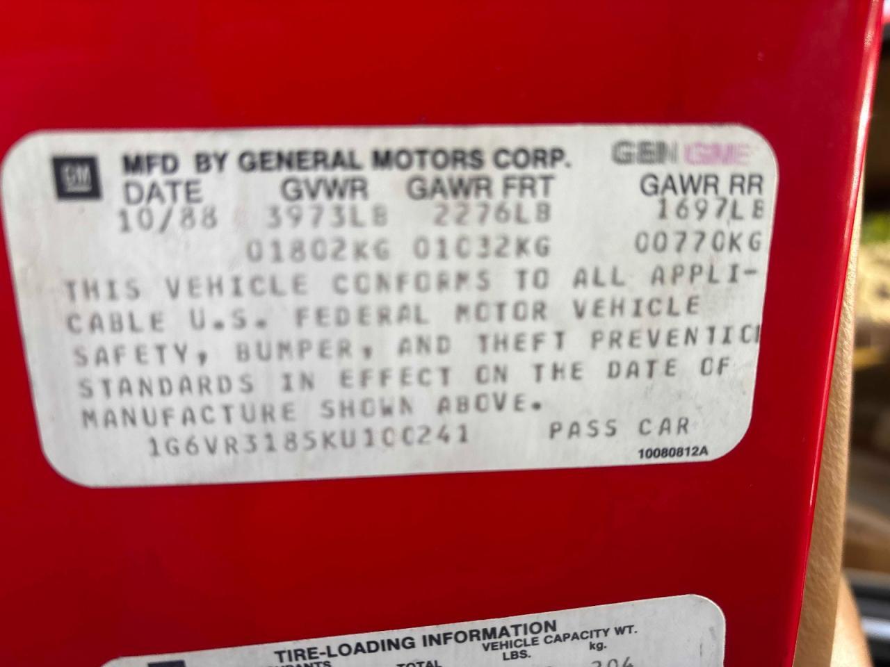 Lot #3287343993 1989 CADILLAC ALLANTE