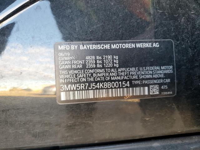 2019 BMW 330XI 3MW5R7J54K8B00154