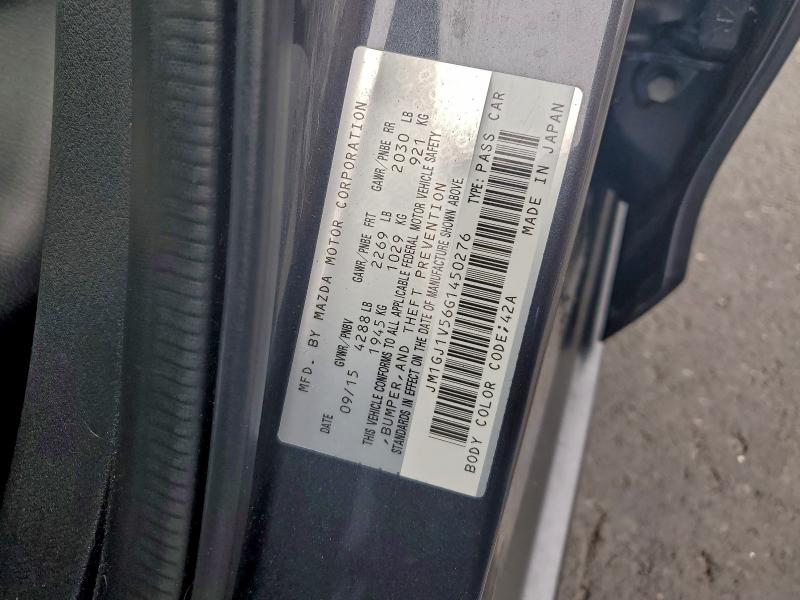 2016 MAZDA 6 TOURING #3297054499