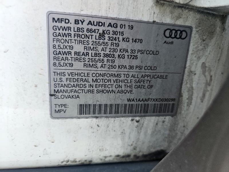 2019 AUDI Q7 PREMIUM #3316109277